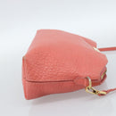 BURBERRY Shoulder Bag Leather Pink Gold Auth ti3960-4
