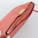 BURBERRY Shoulder Bag Leather Pink Gold Auth ti3960-6