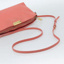 BURBERRY Shoulder Bag Leather Pink Gold Auth ti3960-7