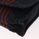 HERMES Fourre Tout Bassas MM Shoulder Bag Cotton Navy Silver Auth ti3961-14