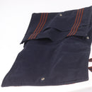 HERMES Fourre Tout Bassas MM Shoulder Bag Cotton Navy Silver Auth ti3961-10