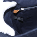 HERMES Fourre Tout Bassas MM Shoulder Bag Cotton Navy Silver Auth ti3961-18