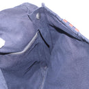 HERMES Fourre Tout Bassas MM Shoulder Bag Cotton Navy Silver Auth ti3961-19