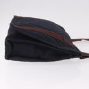HERMES Fourre Tout Bassas MM Shoulder Bag Cotton Navy Silver Auth ti3961-3