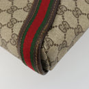 GUCCI GG Supreme Web Sherry Line Shoulder Bag PVC Beige Gold Auth ti3963-11