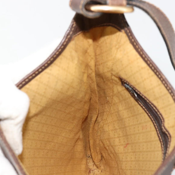 GUCCI GG Supreme Web Sherry Line Shoulder Bag PVC Beige Gold Auth ti3963