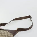 GUCCI GG Supreme Web Sherry Line Shoulder Bag PVC Beige Gold Auth ti3963-8