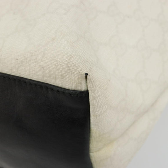 GUCCI GG Supreme Sherry Line Tote Bag PVC White 257245 Auth ti3964