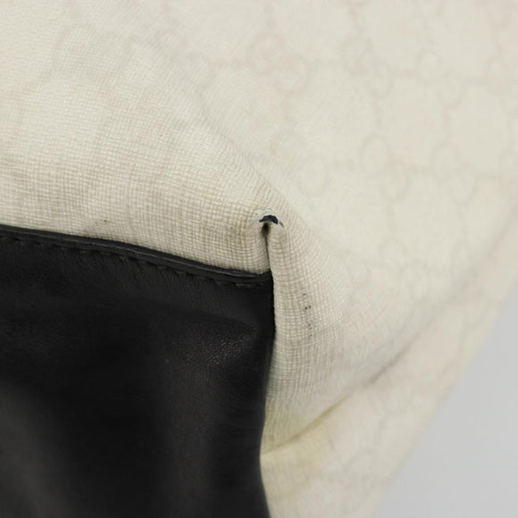 GUCCI GG Supreme Sherry Line Tote Bag PVC White 257245 Auth ti3964