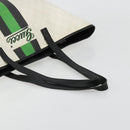 GUCCI GG Supreme Sherry Line Tote Bag PVC White 257245 Auth ti3964-7