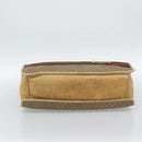 GUCCI Micro GG Supreme WebSherry Line Horsebit Bag PVC Beige Auth ti3965-5