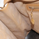 GUCCI Micro GG Supreme WebSherry Line Horsebit Bag PVC Beige Auth ti3965-20