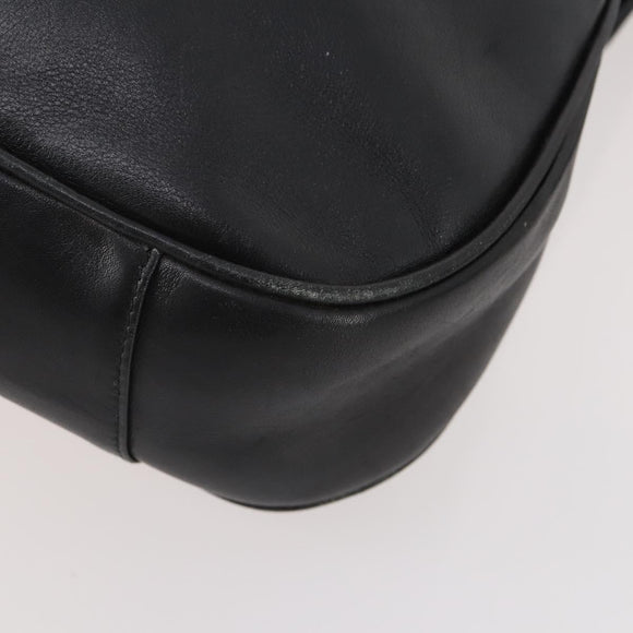 GUCCI Bamboo Shoulder Bag Leather Nylon 2way 2 Set Black Auth ti3966