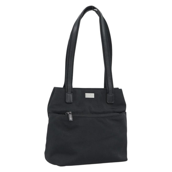 GUCCI Tote Bag Canvas Black Silver 002 1075 Auth ti3969