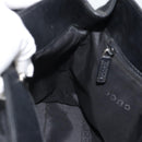 GUCCI Tote Bag Canvas Black Silver 002 1075 Auth ti3969-21