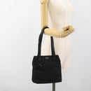 GUCCI Tote Bag Canvas Black Silver 002 1075 Auth ti3969-24