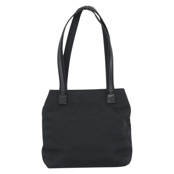 GUCCI Tote Bag Canvas Black Silver 002 1075 Auth ti3969