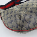 GUCCI GG Crystal Sherry Line Bag Coated Canvas Navy Gold 181092 Auth ti3970-14