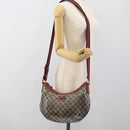 GUCCI GG Crystal Sherry Line Bag Coated Canvas Navy Gold 181092 Auth ti3970-22