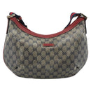 GUCCI GG Crystal Sherry Line Bag Coated Canvas Navy Gold 181092 Auth ti3970-13