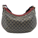 GUCCI GG Crystal Sherry Line Bag Coated Canvas Navy Gold 181092 Auth ti3970-2