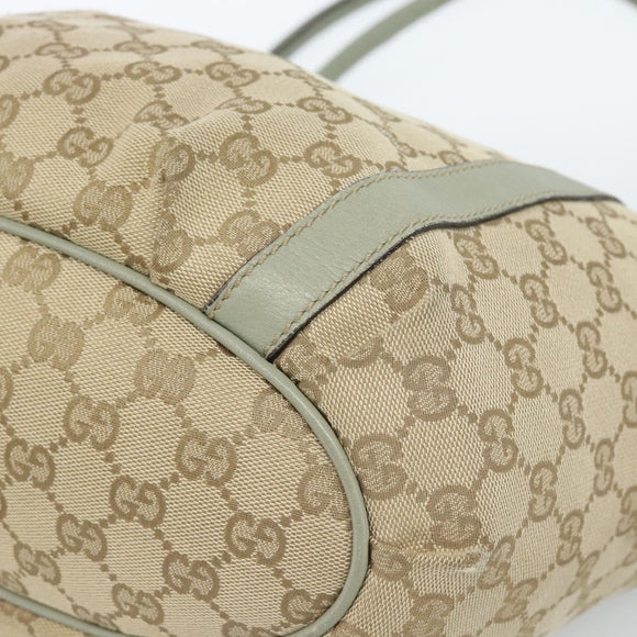 GUCCI GG Canvas Abbey Tote Bag Beige Gold 211982 Auth ti3971