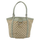GUCCI GG Canvas Abbey Tote Bag Beige Gold 211982 Auth ti3971-2