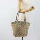 GUCCI GG Canvas Abbey Tote Bag Beige Gold 211982 Auth ti3971-22