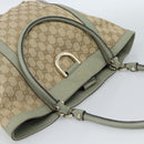 GUCCI GG Canvas Abbey Tote Bag Beige Gold 211982 Auth ti3971-6