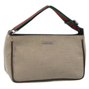 GUCCI Web Sherry Line Shoulder Pouch Canvas 106644 Auth ti3973-1
