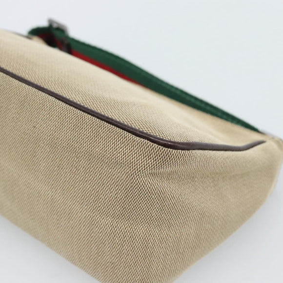 GUCCI Web Sherry Line Shoulder Pouch Canvas 106644 Auth ti3973