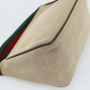 GUCCI Web Sherry Line Shoulder Pouch Canvas 106644 Auth ti3973-16