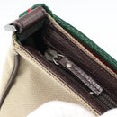 GUCCI Web Sherry Line Shoulder Pouch Canvas 106644 Auth ti3973-10