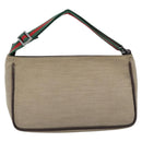 GUCCI Web Sherry Line Shoulder Pouch Canvas 106644 Auth ti3973-2
