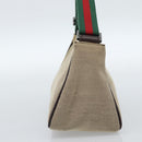 GUCCI Web Sherry Line Shoulder Pouch Canvas 106644 Auth ti3973-3