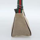 GUCCI Web Sherry Line Shoulder Pouch Canvas 106644 Auth ti3973-4