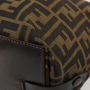FENDI Zucca Canvas Hand Bag Black Brown Auth ti3974-10