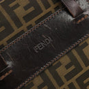FENDI Zucca Canvas Hand Bag Black Brown Auth ti3974-15