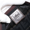 FENDI Zucca Canvas Hand Bag Black Brown Auth ti3974-17