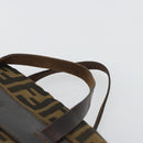 FENDI Zucca Canvas Hand Bag Black Brown Auth ti3974-8