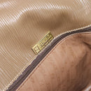 FENDI Zucchino Canvas Shoulder Bag Coated Canvas Beige Gold Auth ti3975-15