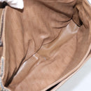 FENDI Zucchino Canvas Shoulder Bag Coated Canvas Beige Gold Auth ti3975-16