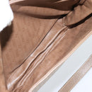 FENDI Zucchino Canvas Shoulder Bag Coated Canvas Beige Gold Auth ti3975-22