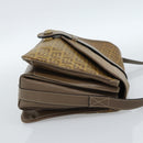 FENDI Zucchino Canvas Shoulder Bag Coated Canvas Beige Gold Auth ti3975-5