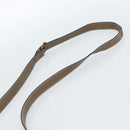 FENDI Zucchino Canvas Shoulder Bag Coated Canvas Beige Gold Auth ti3975-8