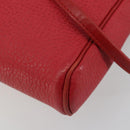 Christian Dior Shoulder Bag Leather Red Gold Auth ti3976-16