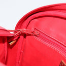 Christian Dior Shoulder Bag Leather Red Gold Auth ti3976-22