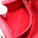 Christian Dior Shoulder Bag Leather Red Gold Auth ti3976-23