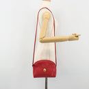 Christian Dior Shoulder Bag Leather Red Gold Auth ti3976-25