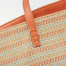 FENDI Tote Bag Leather Pink Silver Auth ti3978-18